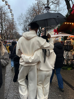 LUXE TRACKSUIT PANTS OVERSIZED VANILLA (Men)