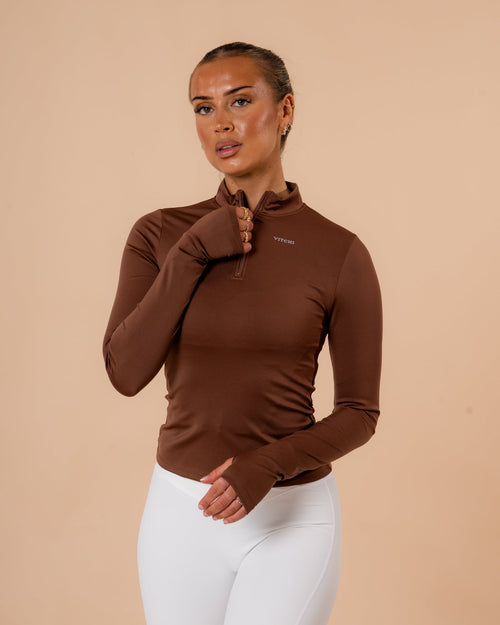 HALF ZIP MILK CHOCOLATE TOP - VITCHI VILANI