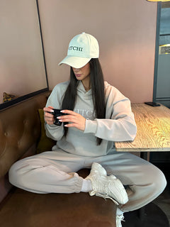 LUXE TRACKSUIT HOODIE OVERSIZED MOCHA