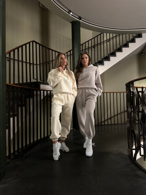 LUXE TRACKSUIT HOODIE OVERSIZED MOCHA