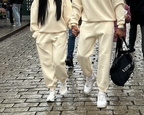 LUXE TRACKSUIT PANTS OVERSIZED VANILLA (Men)