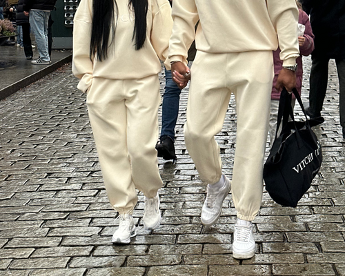 LUXE TRACKSUIT PANTS OVERSIZED VANILLA (Men)