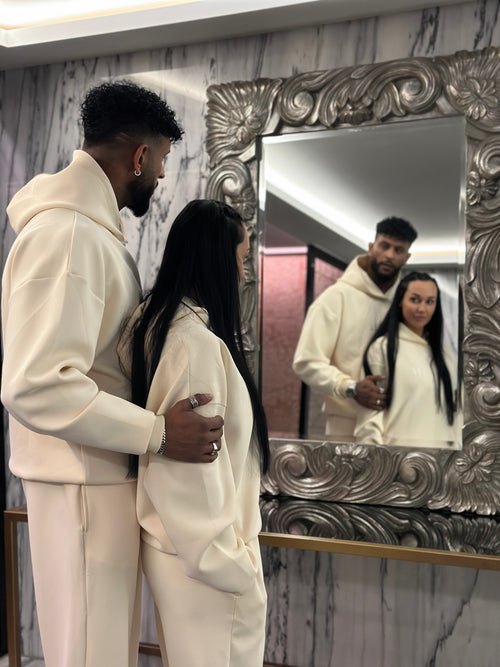 LUXE TRACKSUIT HOODIE OVERSIZED VANILLA (Men)