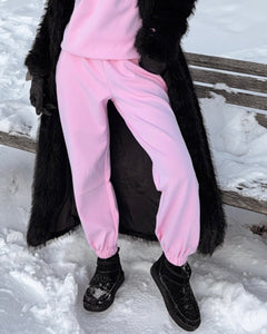 LUXE TRACKSUIT PANTS OVERSIZED BABY PINK - VITCHI VILANI