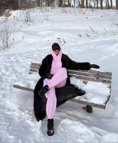 LUXE TRACKSUIT PANTS OVERSIZED BABY PINK - VITCHI VILANI