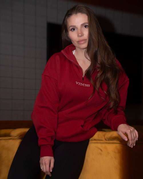 Premium Sweatshirt Red Wine - VITCHI VILANI